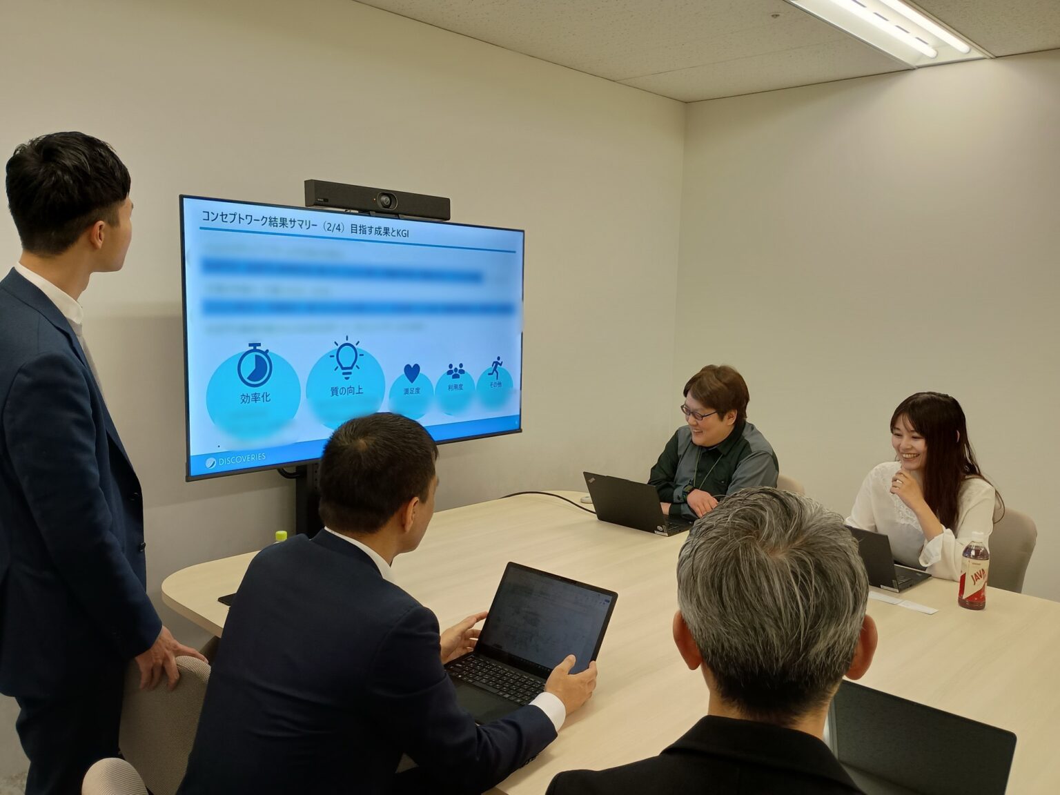 コニカミノルタとディスカバリーズによるコンセプトワークの様子